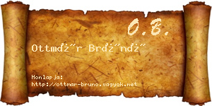Ottmár Brúnó névjegykártya